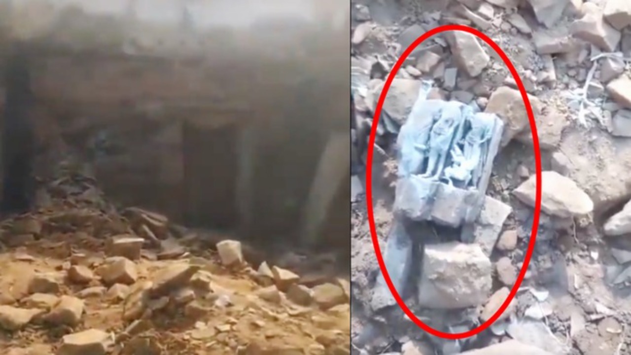 Sita-Ram idol found during excavation near Jama Masjid in Sagar, communal tension contained