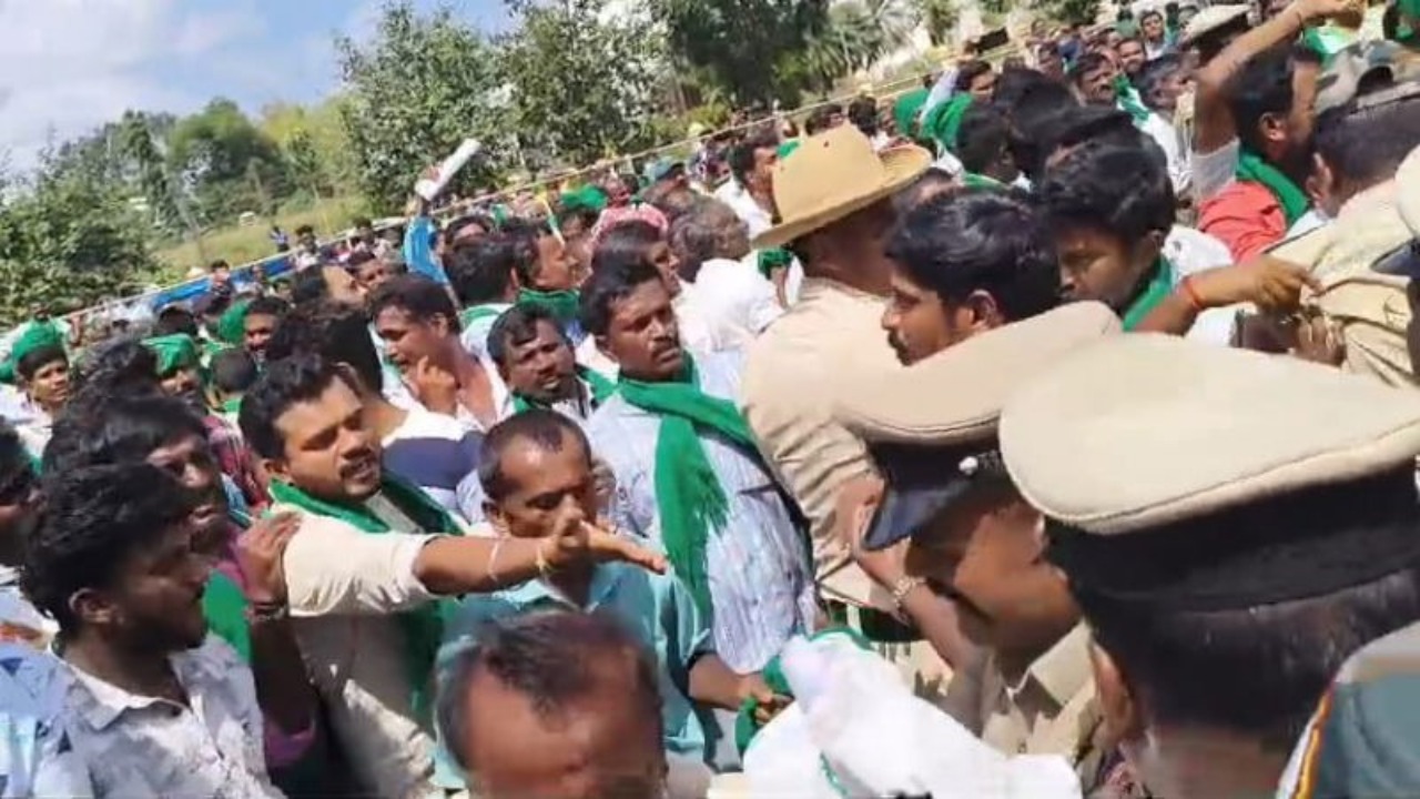Tensions rise over Bidadi Township project as farmers block highway in protest