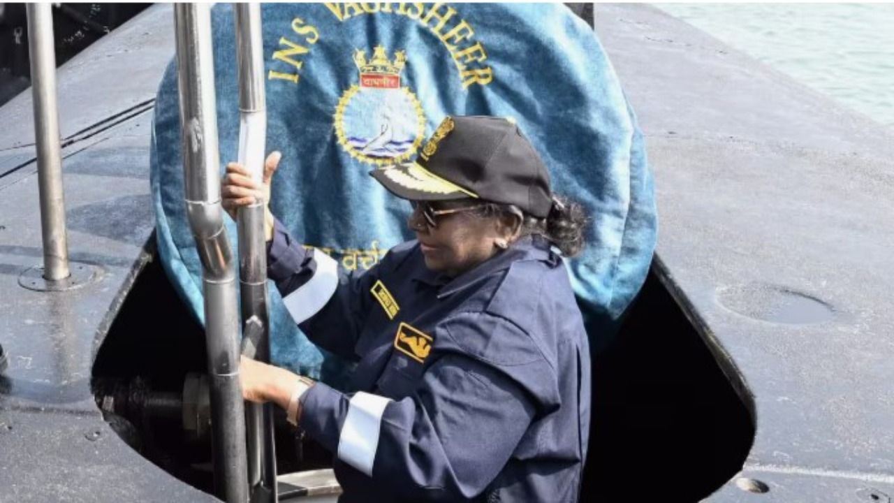 President Droupadi Murmu creates history with submarine sortie at INS Kadamba in Karwar