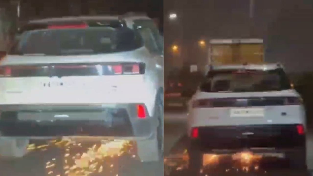 Shocking Incident on Summanahalli Flyover, SUV Drags Bullet Bike for 500 Meters