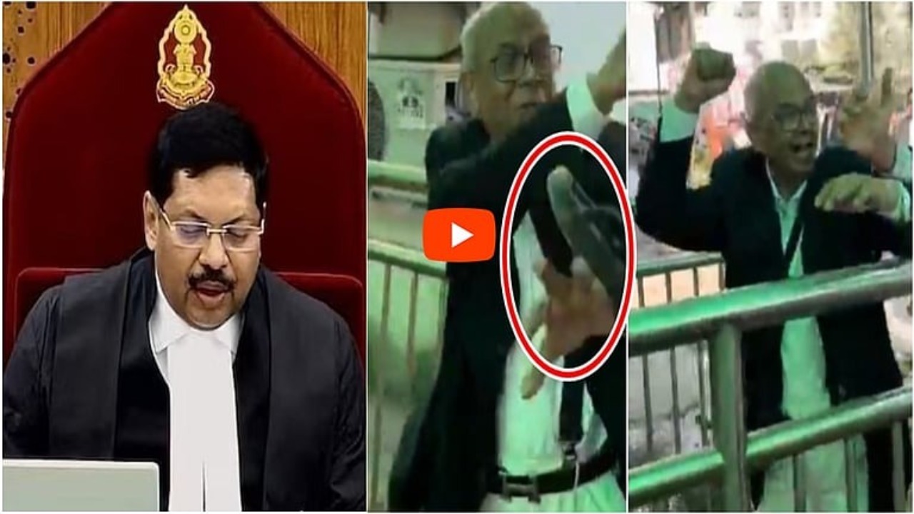 Lawyer who threw shoe at ex CJI Ggavai assaulted with chappal in delhi court