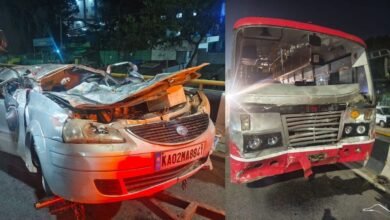 Five killed in KSRTC bus–car crash near Nelamangala