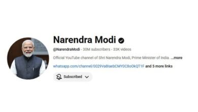 Modi emerges as most-subscribed global leader on YouTube, crosses 30 million mark