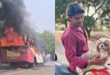 Teen dies in fiery crash after bike hits bus in Vijayapura; breakup angle suspected