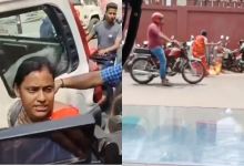 Woman Sets Vehicles on Fire Outside High Court Sparks Panic and Police Action