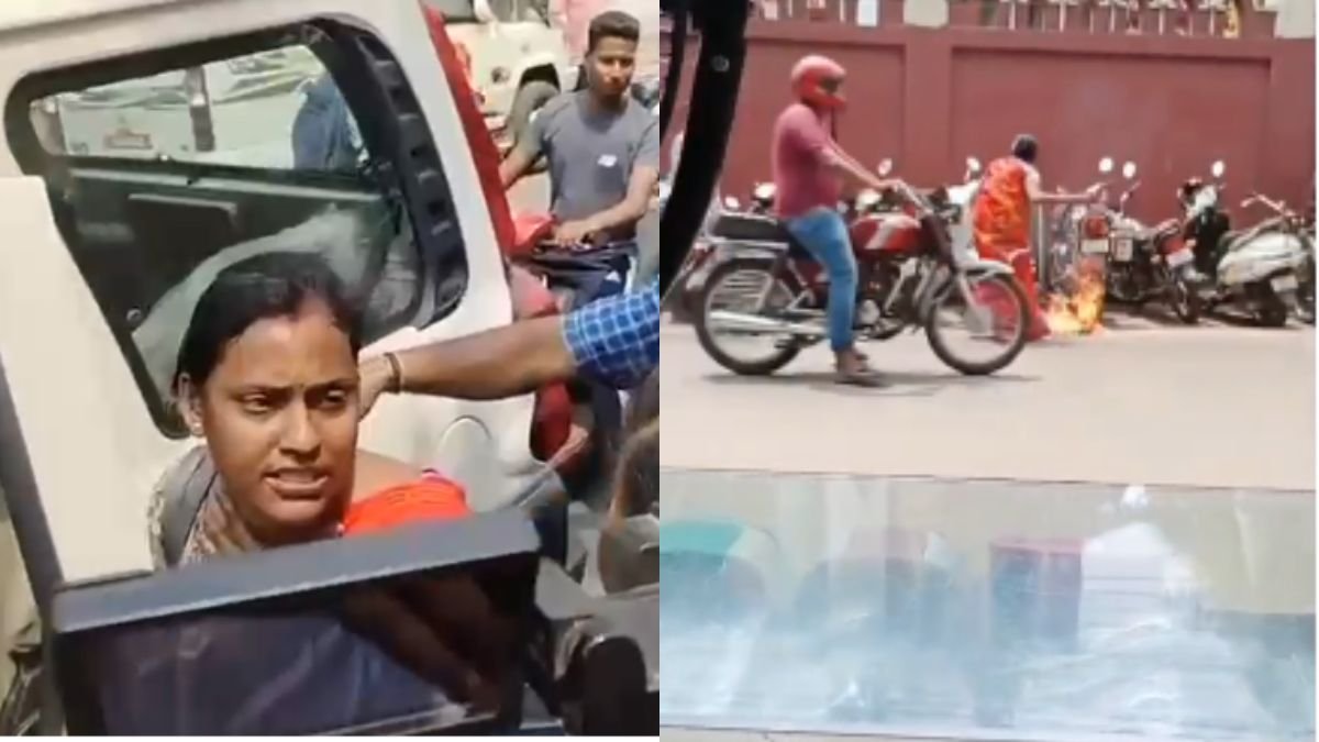 Woman Sets Vehicles on Fire Outside High Court Sparks Panic and Police Action