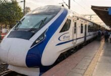 India bullet train high speed indigenous train at railway station 2027 project