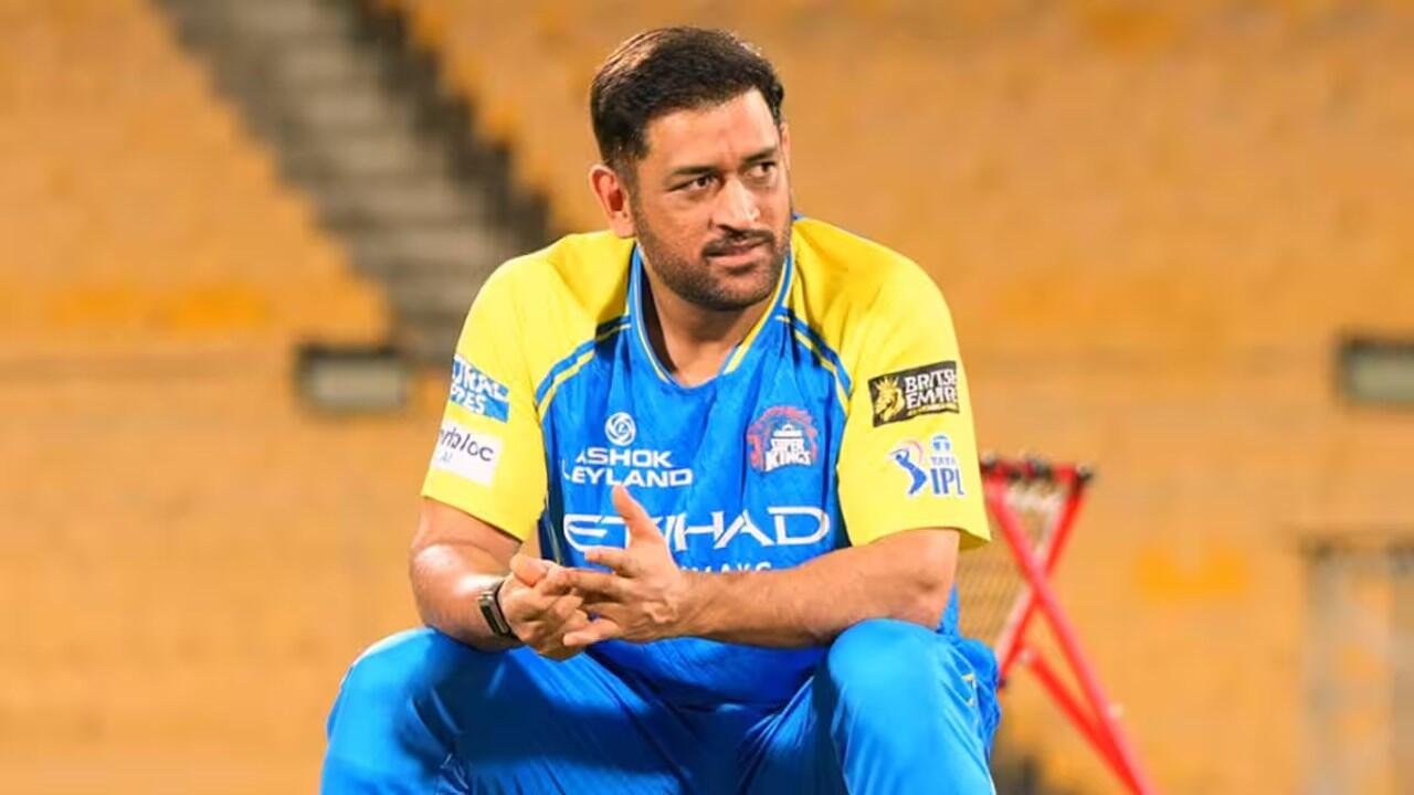 MS Dhoni during training session as his IPL return gets delayed due to calf injury