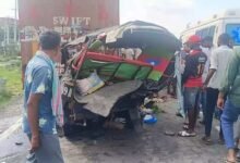 Six Workers Killed in Auto and Container Truck Collision Near Bagepalli