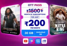 Jio Launches New OTT Pass With Streaming Apps and 30GB Data