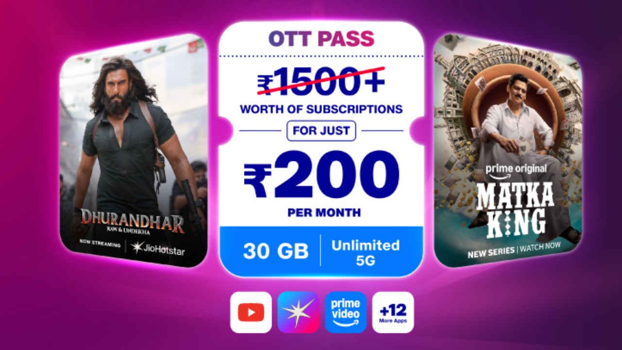 Jio Launches New OTT Pass With Streaming Apps and 30GB Data