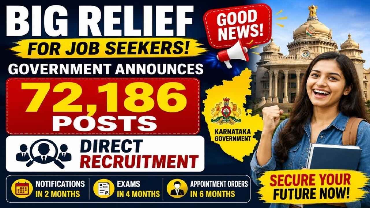 Big Relief for Job Seekers: Government Announces Direct Recruitment for 72,186 Posts