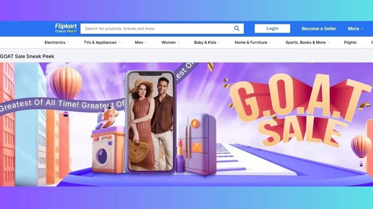Flipkart GOAT Sale to Offer Big Discounts on iPhones Laptops Smart TVs and More