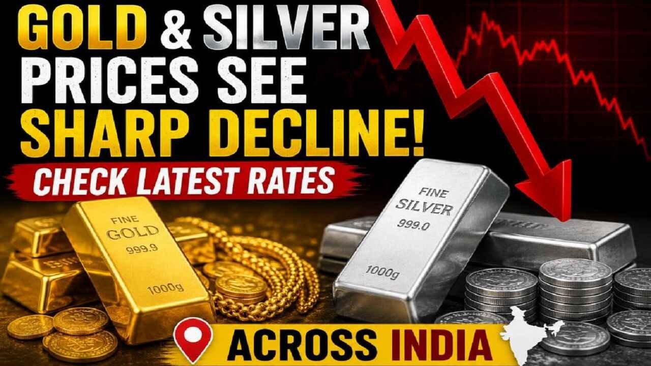 Gold and Silver Prices See Sharp Decline; Check Latest Rates Across Indian