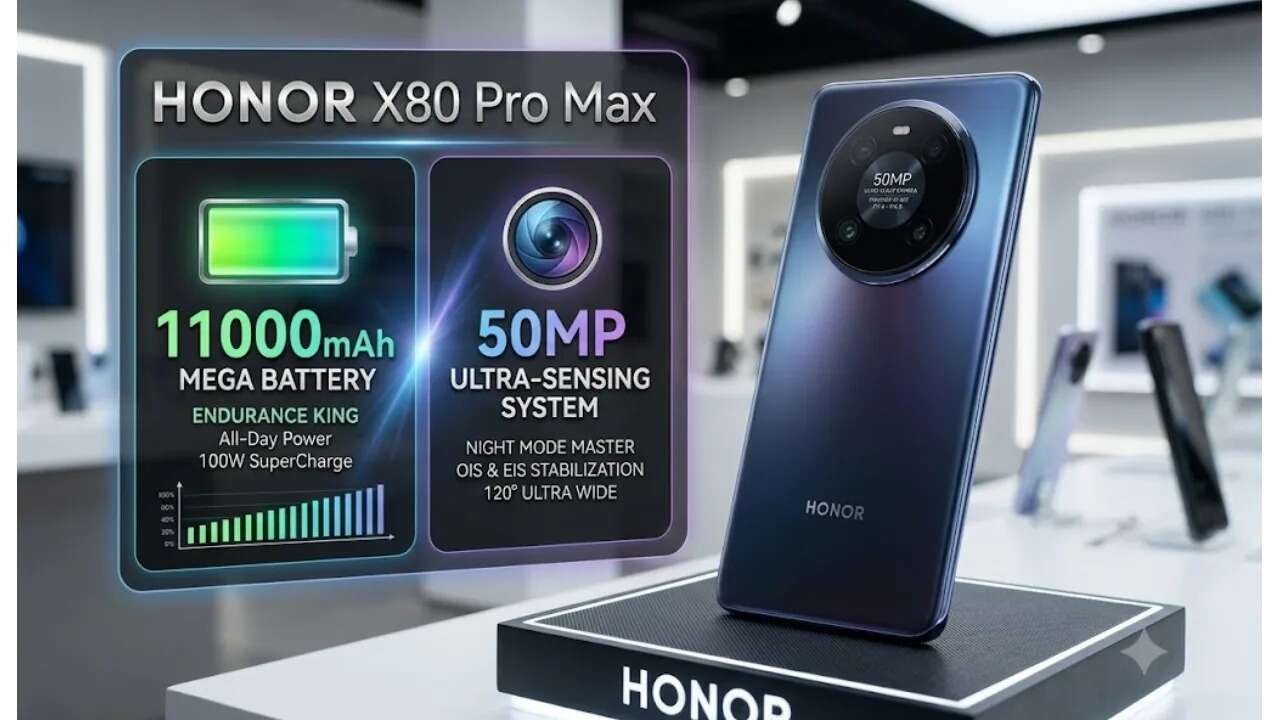 Honor X80 Pro Max May Feature Massive 11000mAh Battery With Flagship Level Power Backup