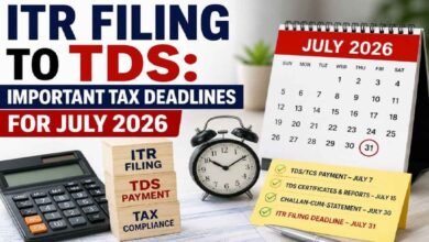 ITR Filing to TDS: Key Tax Deadlines for July 2026