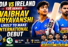 India vs Ireland T20 Series: Vaibhav Suryavanshi to Make International Debut on June 26
