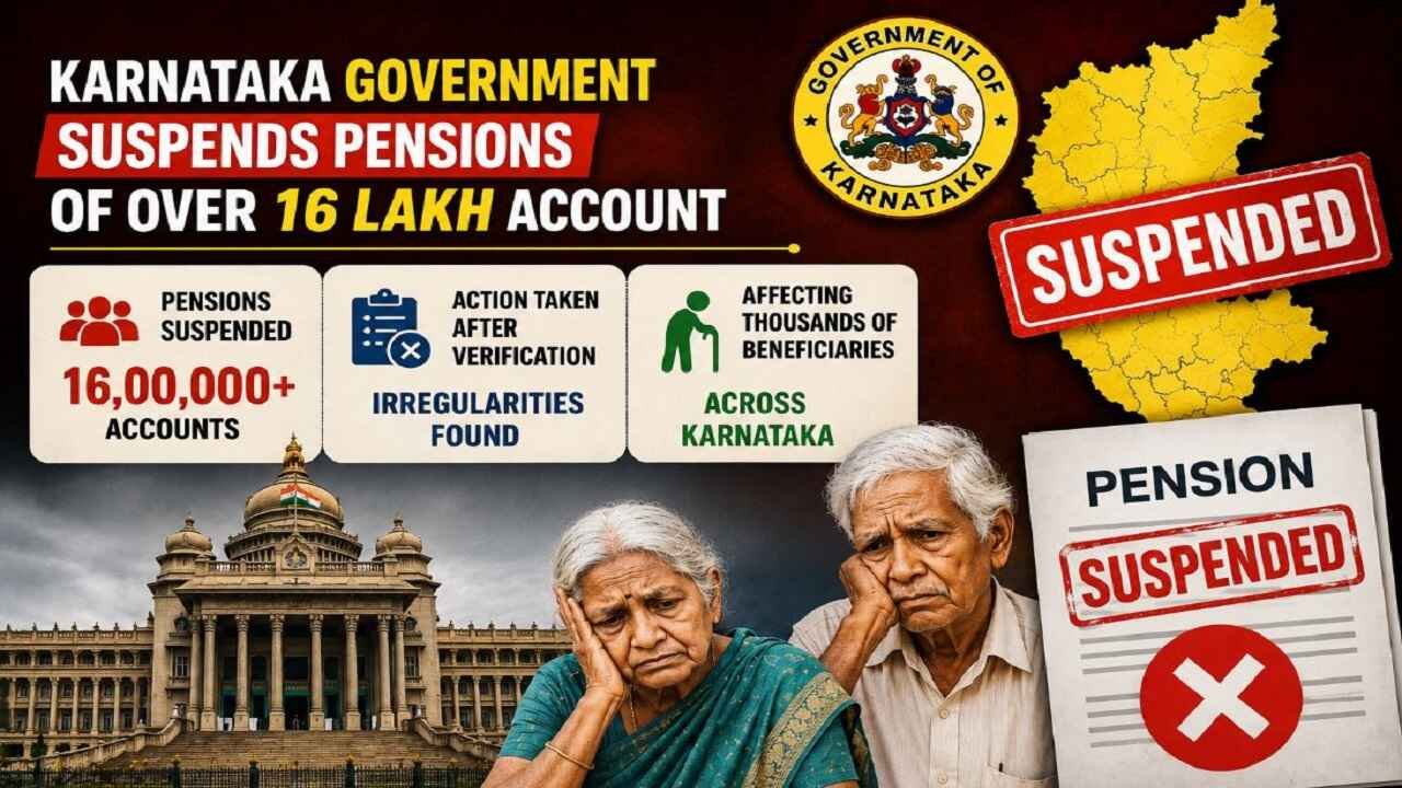 Karnataka Government Suspends Pensions of Over 16 Lakh Account