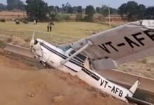 Training Aircraft Crashes in Uttar Pradesh Kasganj Woman Pilot Seriously Injured