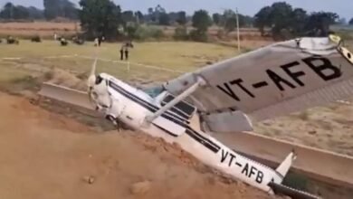 Training Aircraft Crashes in Uttar Pradesh Kasganj Woman Pilot Seriously Injured