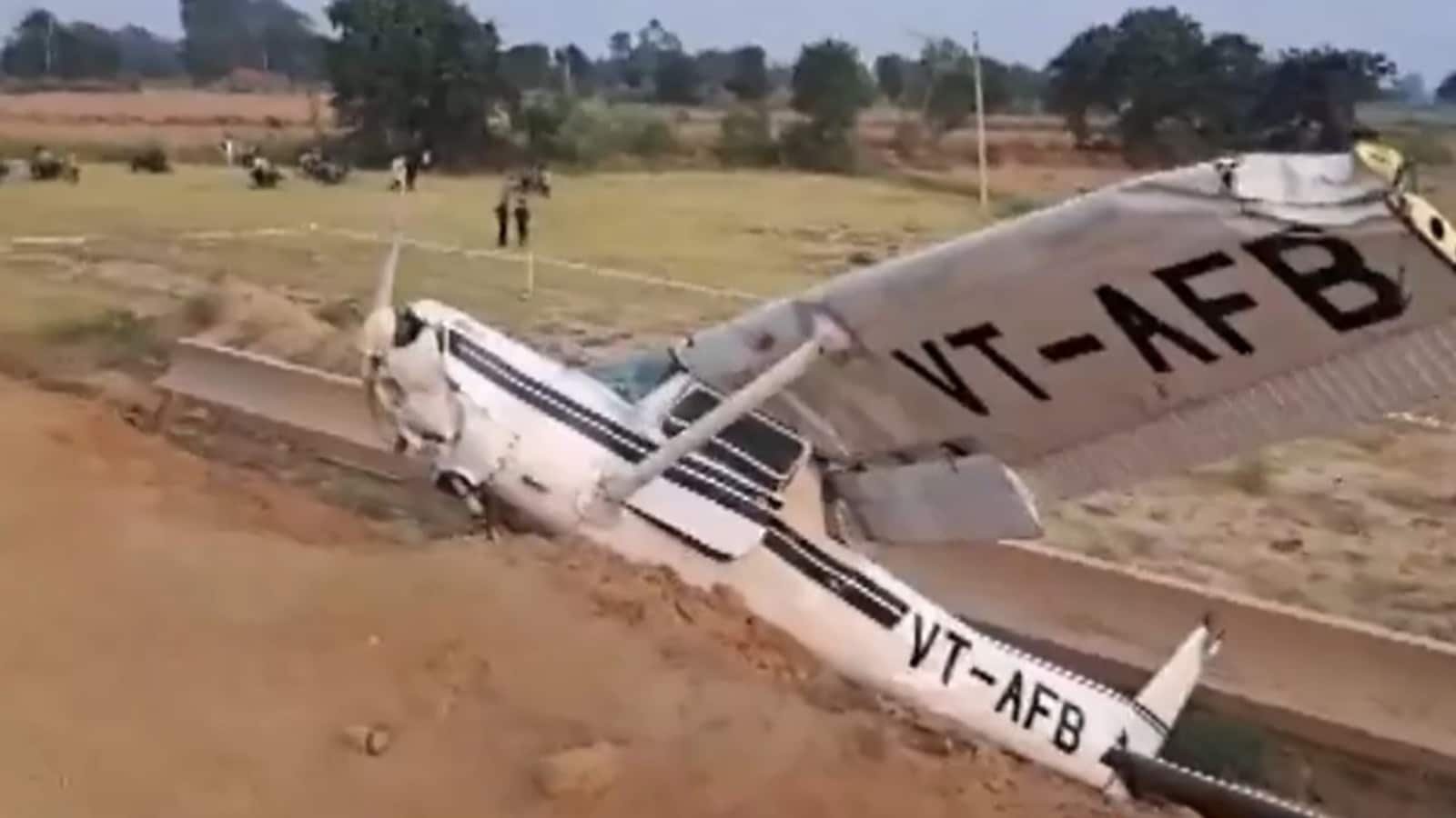 Training Aircraft Crashes in Uttar Pradesh Kasganj Woman Pilot Seriously Injured