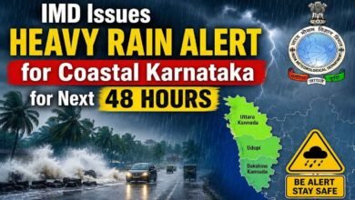 IMD Issues Heavy Rain Alert for Coastal Karnataka for Next 48 Hours