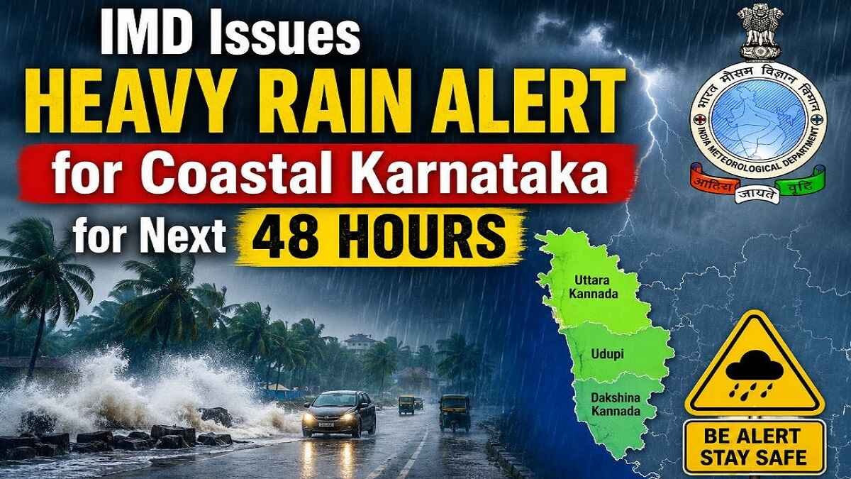 IMD Issues Heavy Rain Alert for Coastal Karnataka for Next 48 Hours