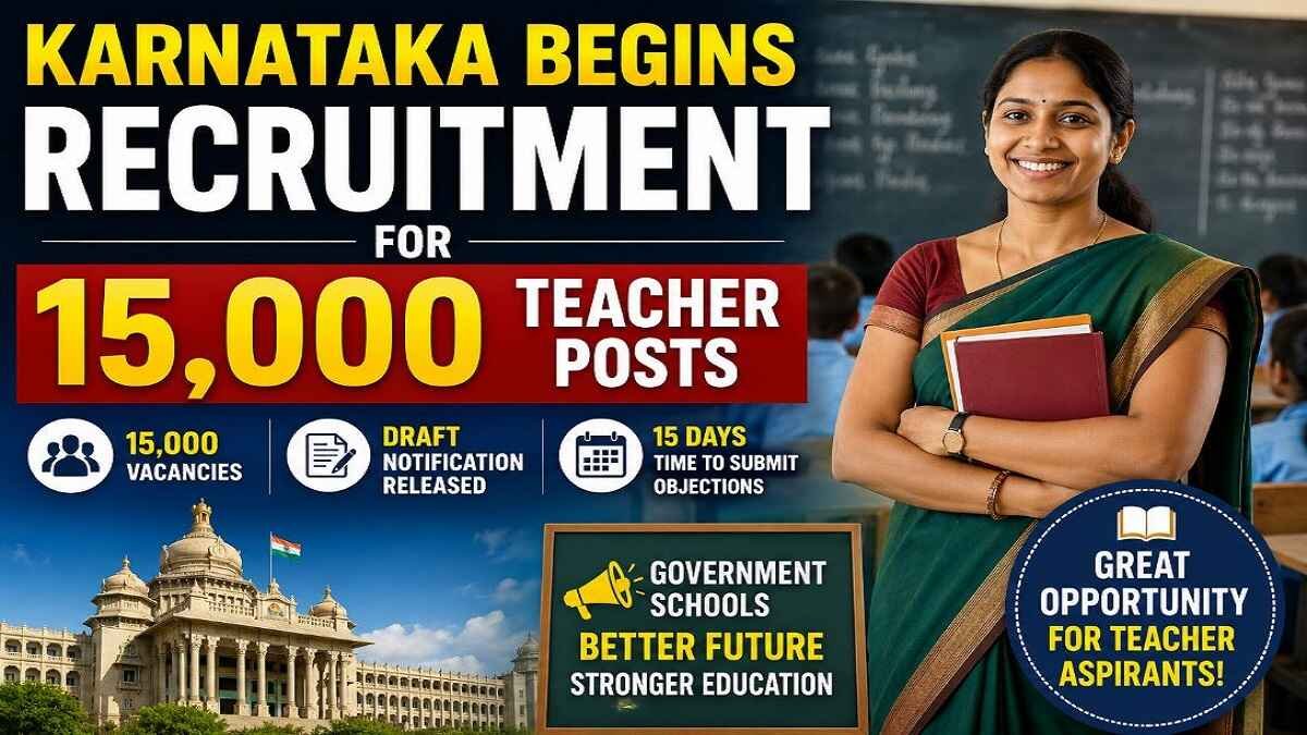 Karnataka Begins Recruitment for 15,000 Teacher Posts