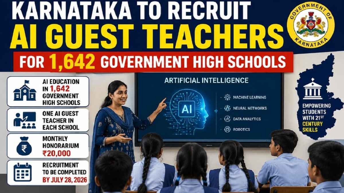 Karnataka to Recruit AI Guest Teachers for 1,642 Government High Schools
