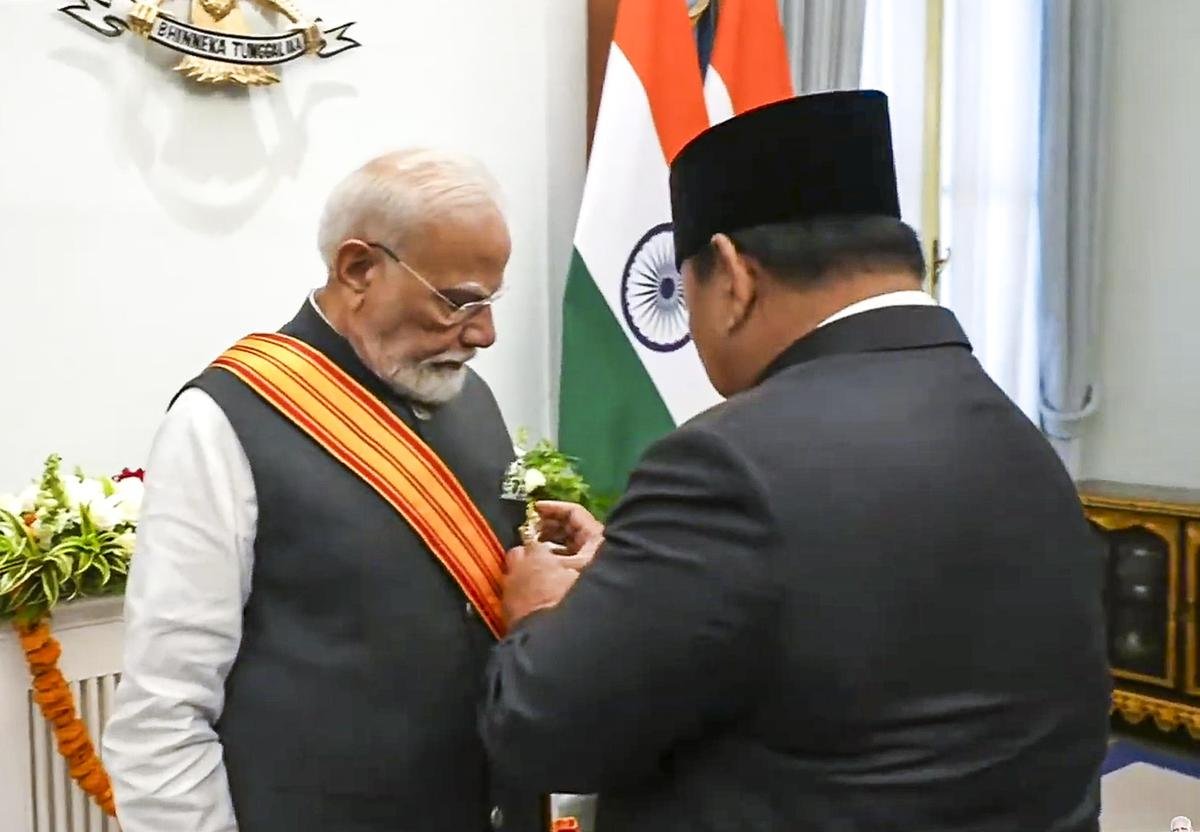 PM Modi Receives Indonesia Highest Civilian Honour During Jakarta Visit