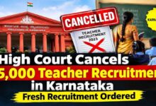High Court Cancels 15,000 Teacher Recruitment in Karnataka: Fresh Recruitment Ordered
