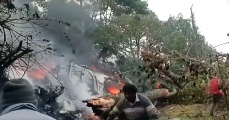 Army helicopter crash carrying Bipin Rawat